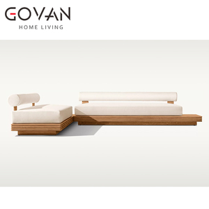 Nouvelle arrivée canapé d'extérieur en forme <span class=keywords><strong>de</strong></span> L gauche canapé sectionnel patio hôtel canapé trois places en <span class=keywords><strong>bois</strong></span> <span class=keywords><strong>de</strong></span> <span class=keywords><strong>teck</strong></span> <span class=keywords><strong>massif</strong></span> - Product Image 1