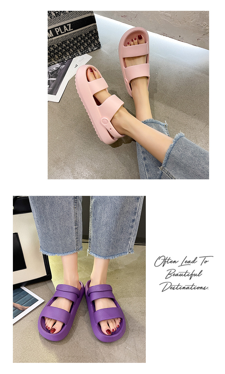 Platform Slides Slippers Home Sandals EVA Summer Men Women Casual Beach Shoes