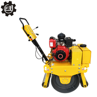 Compacteur de terre haute Performance, rouleau compresseur à main 20KN avec tambours vibrants de 700mm