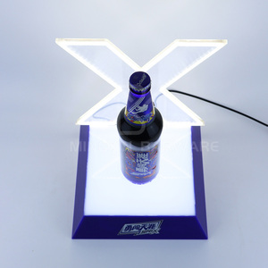 Mingxin Barware X-Shaped LED Iluminado Glorifier Estante de exhibición de presentador de una botella de cerveza - Product Image 1