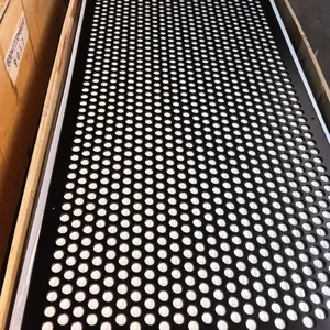 Black Powder Coated Carbon Steel Perforated Metal Mesh For Screen