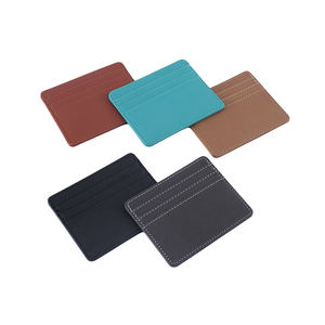 휴대용 남성용 맞춤 제작 PU 슬림 미니 카드 및 ID 지갑, 신용카드와 여권 수납을 위한 우수한 품질 - Product Image 5