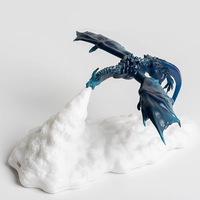 Lampe de nuit décorative à impression 3D dragon de glace de forme unique