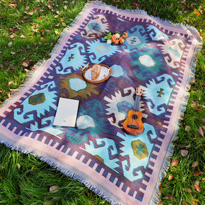 Siêu Mềm Ấm Cúng Dệt Kim Du Lịch Chăn Minky Sang Trọng Tùy Chỉnh In Pug Cắm Trại Dã Ngoại Dệt Kim Dã Ngoại Chăn - Product Image 3