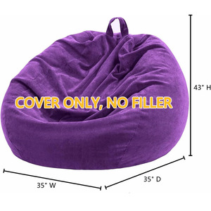 Pouf portaoggetti in velluto a coste per bambini e adulti, senza imbottitura, per giocattoli di peluche e animali di peluche - Product Image 3