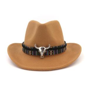 Sombrero de vaquero de ala ancha para hombre, sombrero de cubo, sombrero Fedora mexicano, sombreros Fedora de fieltro de <span class=keywords><strong>lana</strong></span> - Product Image 2