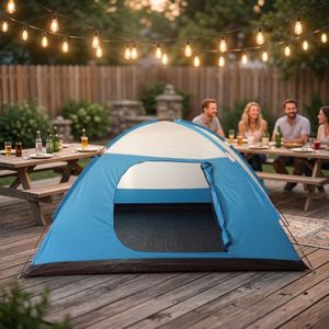 Wholesale Double Steel <b>Children</b> Play Camping <b>Tent</b> Safe Mesh Pop Factory Low MOQ Custom Cartoon Print Backyard Birthday Party - Product Image 5
