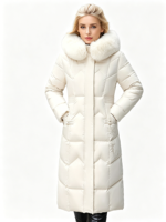 Parka imperméable à capuche décontractée pour femme, style streetwear européen et américain, épaisse et chaude, en duvet.