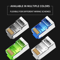 Connecteur Ethernet RJ45 blindé 8 broches GLGW, fiche mâle 8P8C STP FTP Cat5e Cat6, alliage de cuivre plaqué or, haute conductivité, durable