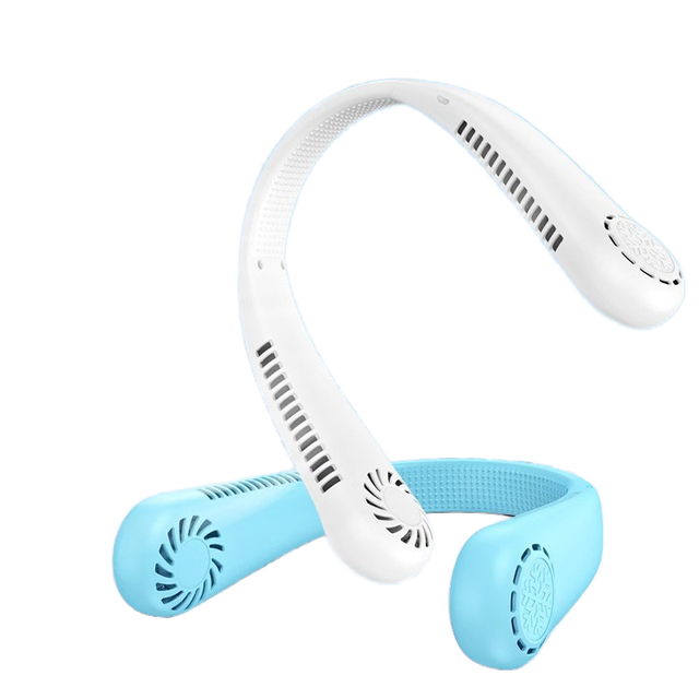 Factory Price Portable Mini Bladeless Neck Fan 800mAh Rechargeable Battery Outdoor Air Cooling Hanging Fan Hand-Free Household