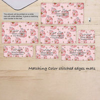 Tapis de bureau en caoutchouc de couleur rose rêveuse, doux, élastique et écologique, taille personnalisée, à bords cousus, pour ordinateur, table d'étude à domicile