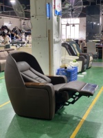 Echtes Leder Braun Farbe Film Liege sitze Heimkino Möbel Medien Smart Room Elektrisches Liege sofa Theater Sofa
