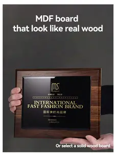 Calendario promemoria aziendale targa in MDF appesa scudo in legno Blank A4 Glass Crystal Awards targa in legno Blank Award