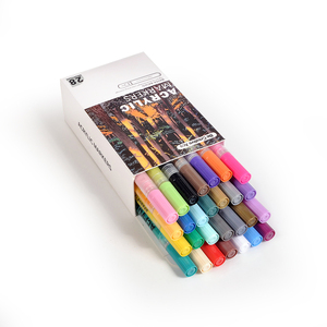 rond pointe Art aquarellemarqueurs d'écriture encre pigmentée corps en plastique vide acrylique marqueur stylo rechargeabl - Product Image 6