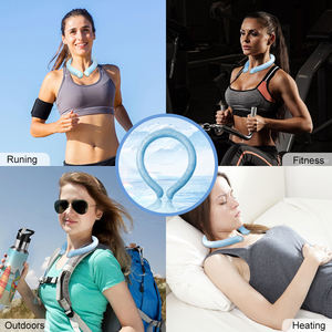 Tubo de enfriamiento de cuello PCM Collar de enfriamiento de cuello de anillo de hielo reutilizable para trabajadores al aire libre y deportes de alta temperatura en verano - Product Image 6