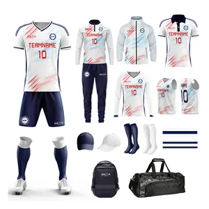 Custom Wholesale Personal College Sport England Sublimated Practice Cheap Youth Sale For Men Suit Soccer Jersey Shirts Set