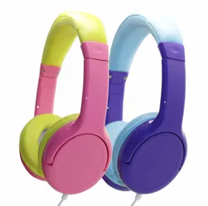 Factory direct supplier customized logo stereo 3.5mm headset kids wired headphone for children