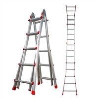 Vente en gros d'usine 4X3 4X4 4X5 4X6 Step EN 131 Échelle télescopique articulée en aluminium