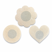 Couvre-mamelons jetables en forme de pétale de fleur, en tissu non tissé respirant, autocollants, pour femmes