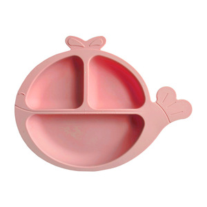 Bandeja de comedor para bebé de gel de sílice, resistente a caídas, con compartimentos divididos, plato de destete, base de succión, sin asas, vajilla infantil para 6 personas - Product Image 5