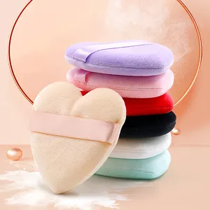 In stock heart shape colorful makeup puff Air Cushion BB Cream Puff Makeup Foundation Sponge Facial Smooth Cosmetic Powder Puff