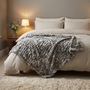 Coperta di pelliccia pesante e morbida <span class=keywords><strong>a</strong></span> doppio strato di lusso con pelliccia sintetica di coniglio finta coperta per l'inverno - Product Image 6