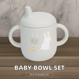 Manufacturer Wholesale Baby Feeding Set Hot Sale Modern <b>Silicone</b> Bowl Spoon <b>Bib</b> Customized Disposable Plate Bowl Set - Product Image 6