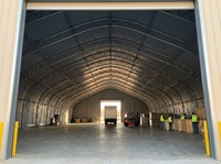 Tente de stockage en tissu, abri anti-sable, conteneur, grange, entrepôt à structure en arceaux, certifiée pour applications minières, en PVC, sans acier galvanisé