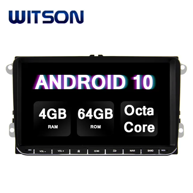 WITSON Android 10.0 araba otomobil radyosu GPS GOLF (MK5) (2003-2009) 4GB RAM 64GB flaş büyük ekran araba DVD OYNATICI