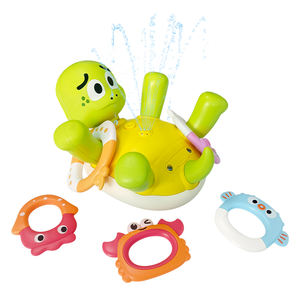 Jouet <span class=keywords><strong>de</strong></span> pulvérisation d'eau <span class=keywords><strong>de</strong></span> <span class=keywords><strong>bain</strong></span> d'été rechargeable pour bébé, tortue arroseuse, jouets <span class=keywords><strong>de</strong></span> <span class=keywords><strong>bain</strong></span> pour tout-petits avec 5 anneaux <span class=keywords><strong>de</strong></span> saut - Product Image 1