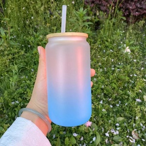 Bocaux en verre Mason de 12 oz en gros avec couvercle et paille pour boissons froides, thé glacé, café, smoothies - Product Image 6
