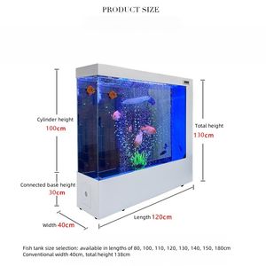حوض سمك فاخر من الزجاج فائق الوضوح بتصميم مستطيل فائق الهدوء سعة 312-1040 لتر من RUIBIT لغرفة المعيشة قابل للتخصيص - Product Image 4