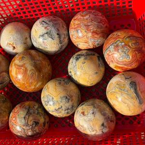 Esfera de Ágata Amarilla <span class=keywords><strong>Crazy</strong></span> Lace Pulida de Alta Calidad, Cristal de Cuarzo Curativo, Tema de Amor, Tendencia de Moda en Venta - Product Image 3