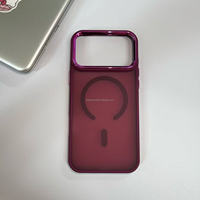 Coque de téléphone hybride magnétique en TPU et PC pour iPhone 18 Pro Max, avec anneau de caméra électroplaqué, antichoc et dos mat – Vente en gros