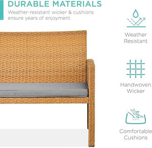 Modern Simplicity Design Luxury Patio <b>Rattan</b> <b>Sofa</b> Set for Courtyard Balcony Leisure Business Meeting Guests - Product Image 5