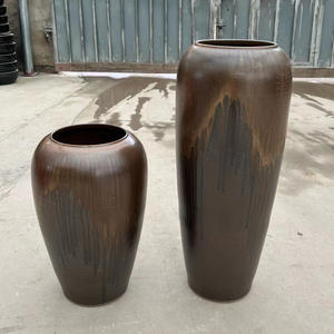 Nouveau Style chinois fait à la main au sol debout <span class=keywords><strong>grande</strong></span> <span class=keywords><strong>taille</strong></span> Vase à fleurs Pot <span class=keywords><strong>en</strong></span> faïence Restaurant hôtel Villa paysage pot <span class=keywords><strong>en</strong></span> céramique - Product Image 2