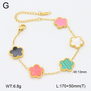 <span class=keywords><strong>Pulsera</strong></span> GPPDLUCK de Alta Calidad en Acero Inoxidable Bañada en Oro de 18k con Ágata Exquisita, Joyería Clásica de la <span class=keywords><strong>Suerte</strong></span> a la Moda para Mujer - Product Image 4
