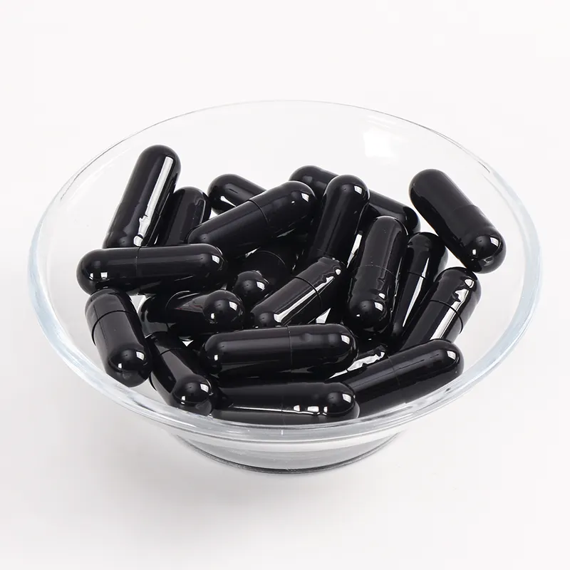 Logo personalizzato di colore perla nera vuota Capsule di gelatina dimensioni 000 00 0 Capsule rivestite gastriche