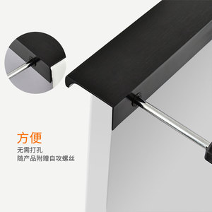 Modern Minimalist Aluminum Cabinet Handles Bar Shape <b>Black</b> Gold Invisible Drawer Wardrobe Concealed Easy Installation - Product Image 4
