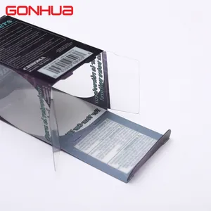 Stampa di gioielli trasparente di lusso all'ingrosso con Logo personalizzato GONHUA sulle unghie cosmetica stampa colorata regalo PVC scatola di plastica Packaging
