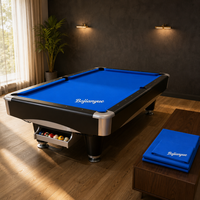 Kit de rechapage de table de billard gris pour table de billard moderne à rail noir, idéal pour les tournois de club