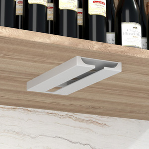 Support pratique pour verres à vin – Séchoir suspendu mural pour verrerie – Solution élégante de rangement sous armoire pour cuisine et bar - Product Image 6
