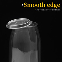 Gobelets en plastique PET transparent personnalisés de 21 oz (635 ml) pour les smoothies aux fruits, vente en gros, grands contenants à emporter pour boissons avec couvercle à ouverture facile