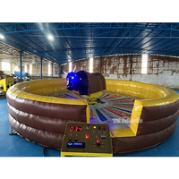 Machine de rodéo mécanique gonflable en PVC pour adultes, thème cowboy, divertissement commercial pour la location d'événements et de fêtes