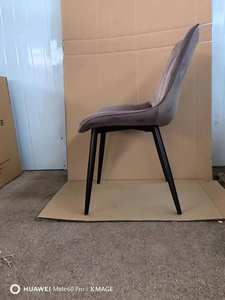 Hiện đại trong nhà khách sạn ý PU da vải nhung đen kim loại chân nhà cổ điển Nhà hàng nhà bếp ghế ăn - Product Image 5