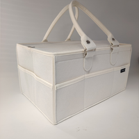Sac à couches extra large en feutre écologique premium, anti-déformation, avec plusieurs poches avant et fermeture éclair, pour soins de bébé, à suspendre à la poussette