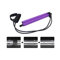 Bâton de Pilates réglable en mousse durable pour exercices de yoga, portable, avec bande de résistance