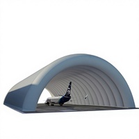 Hangars de maintenance aéronautique gonflables, structure soutenue par des dômes d'air, imperméables, taille personnalisable, installation facile