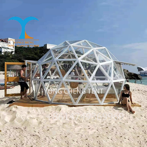 Glamping esterno chiaro Igloo House 6m tenda a cupola di vetro con Base per campeggio e Resort Hotel - Product Image 4