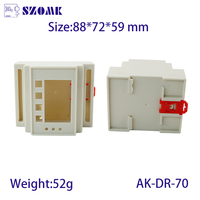 Boîtier de projet électronique en plastique pour clips de rail DIN 88*72*59MM